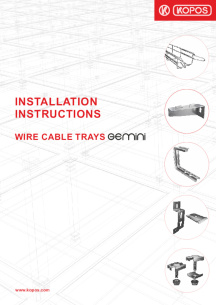 Installation instructions - Wire cable trays Gemini