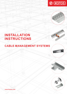 Installation instructions - Cable management systems